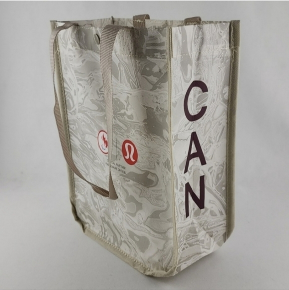 Lululemon 5 Reusable Collectible Carryall Totes White Red Beige Burgundy Olympic - Picture 10 of 16